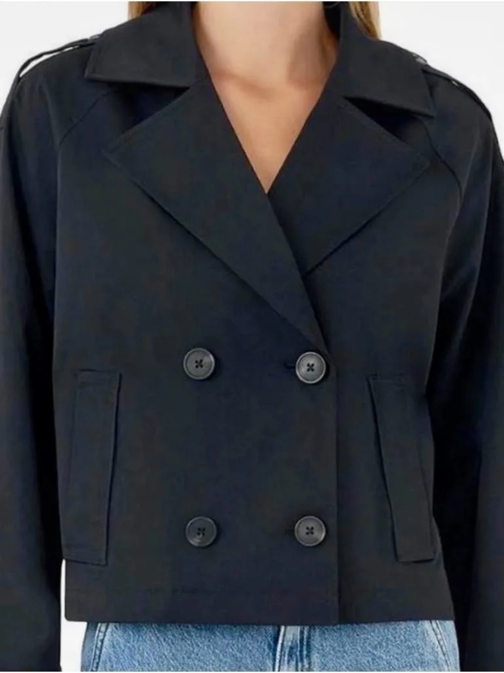 Timeless Classic
Rebecca Minkoff Women's Cropped Trench Coat Sz Large
